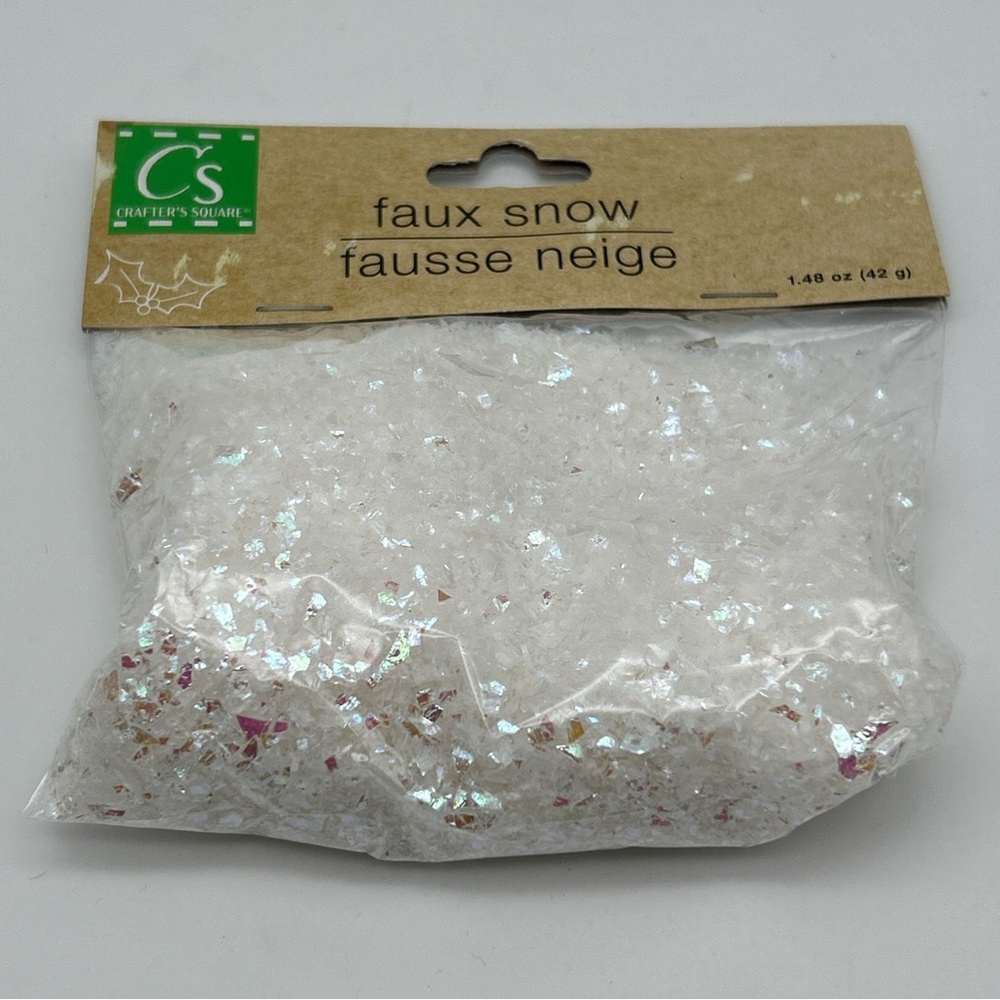 Crafter's Square White FAUX SNOW 1.48oz Shimmer Decoration( Christmas Village )